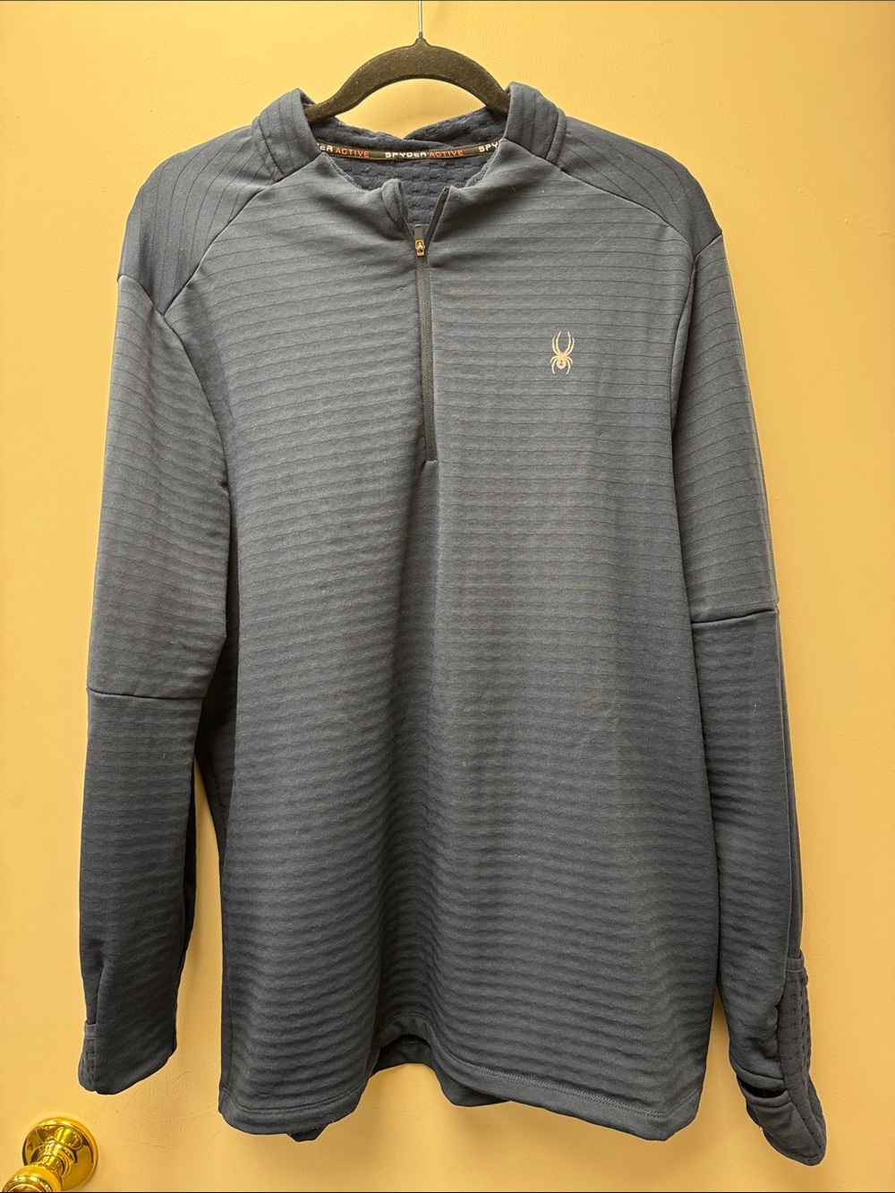 Spyder Men's Slate Blue Half-Zip Performance Sweater